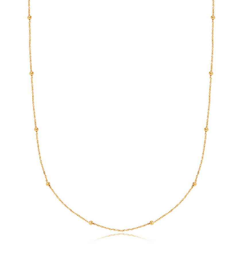 Gold bubble chain necklace