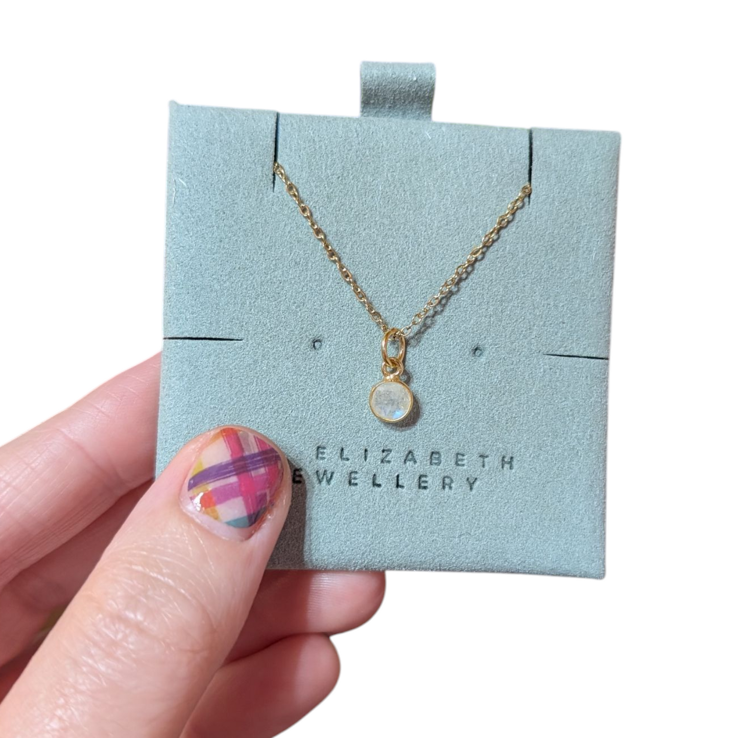 Gold birthstone necklace