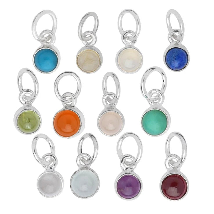 Sterling silver Birthstone charms