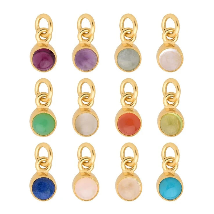 Gold plated Birthstone charms
