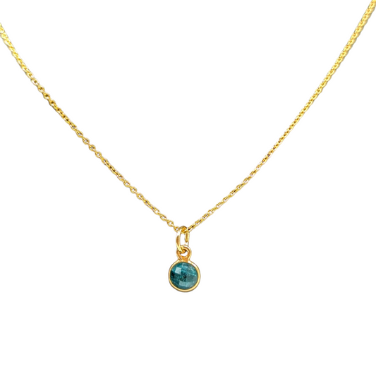 Gold Vermeil birthstone necklace