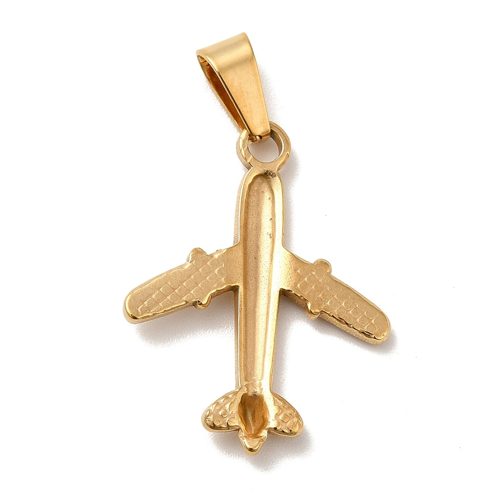 Gold aeroplane charm