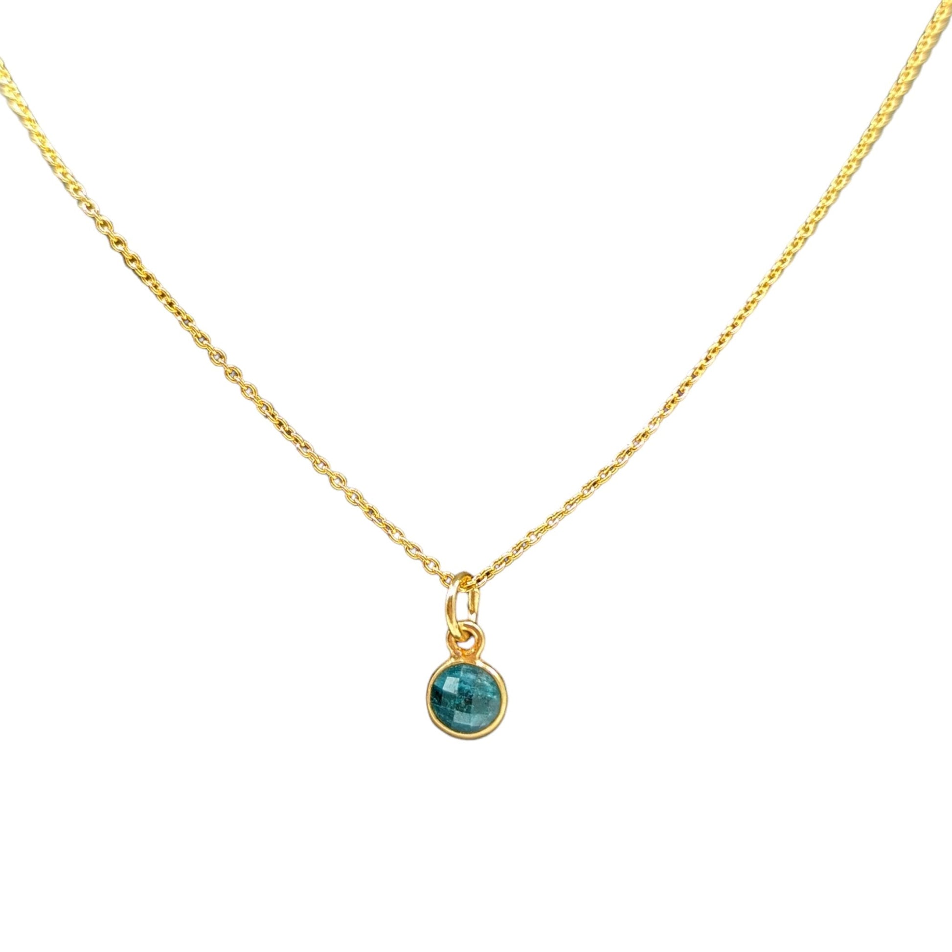 Gold birthstone necklace - M. Elizabeth Jewellery