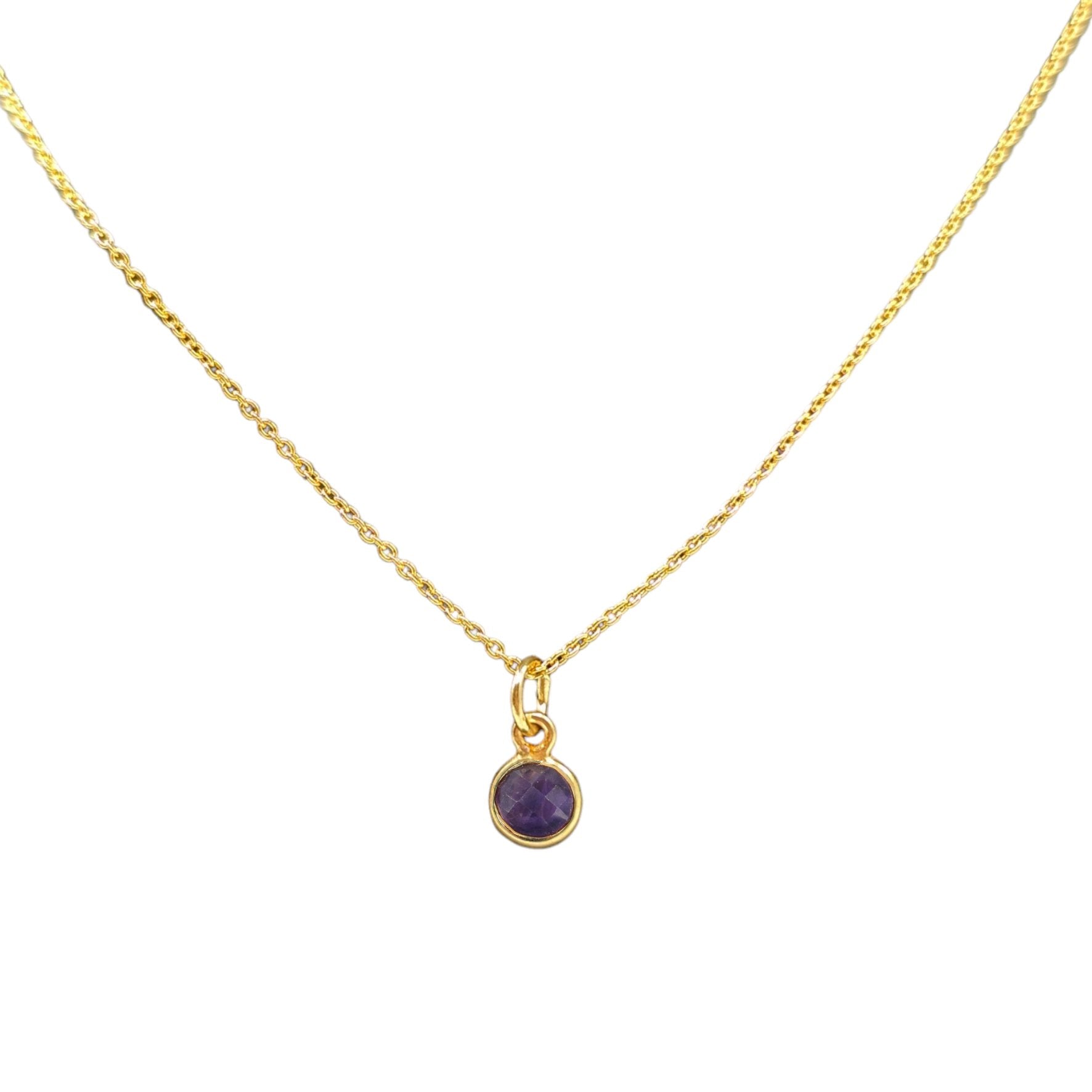 Gold birthstone necklace - M. Elizabeth Jewellery