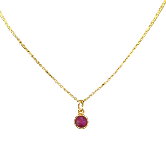 Gold birthstone necklace - M. Elizabeth Jewellery
