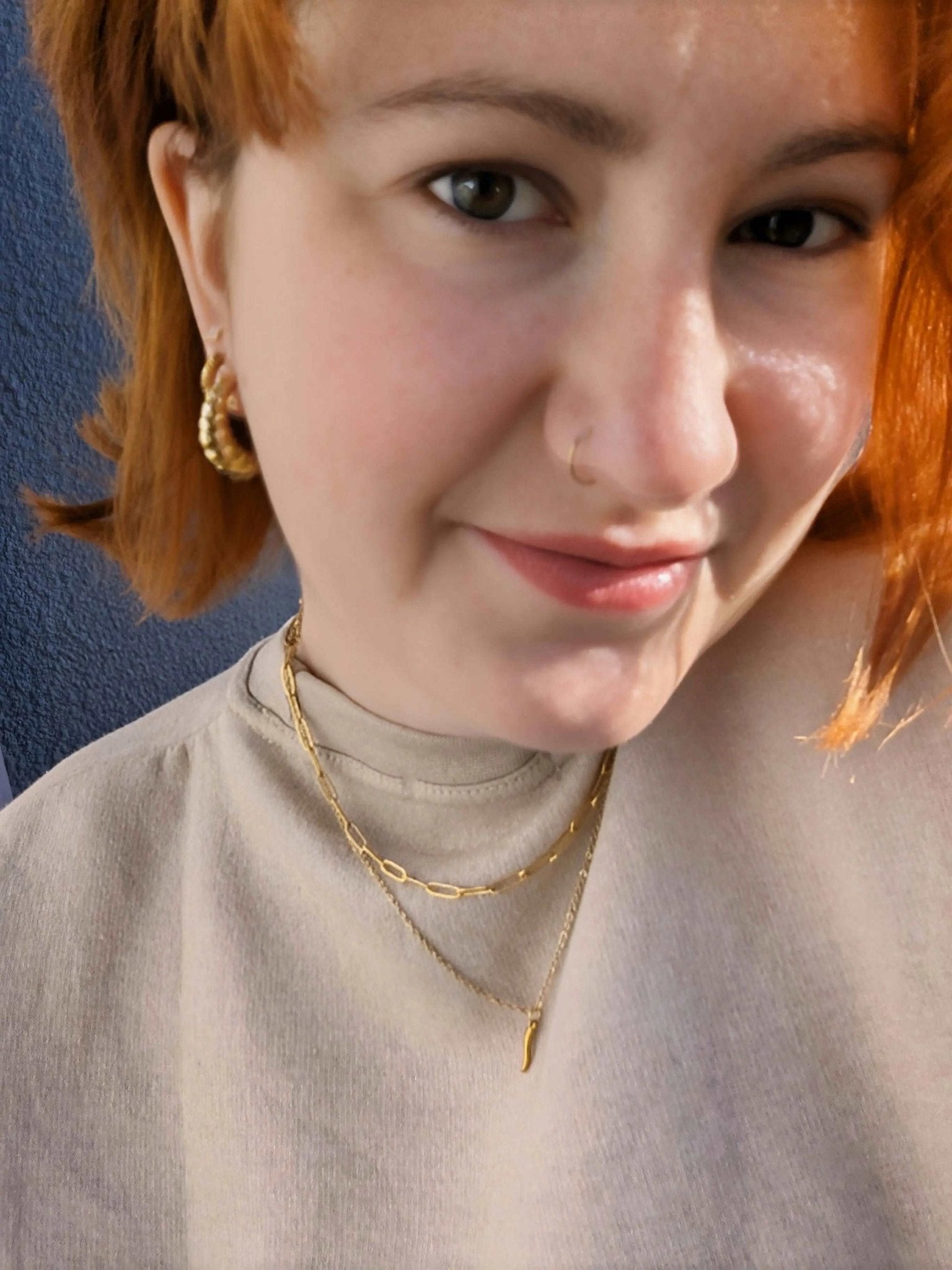 Gold paperclip chain necklace - M. Elizabeth Jewellery
