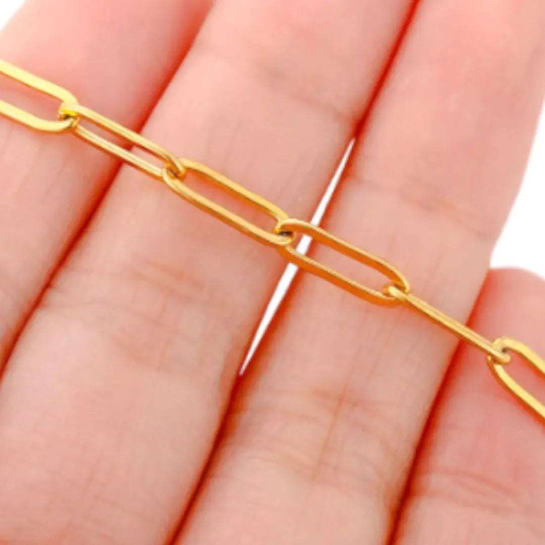 Gold paperclip chain necklace - M. Elizabeth Jewellery