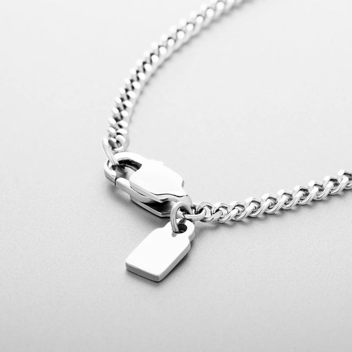 Silver Curb chain necklace