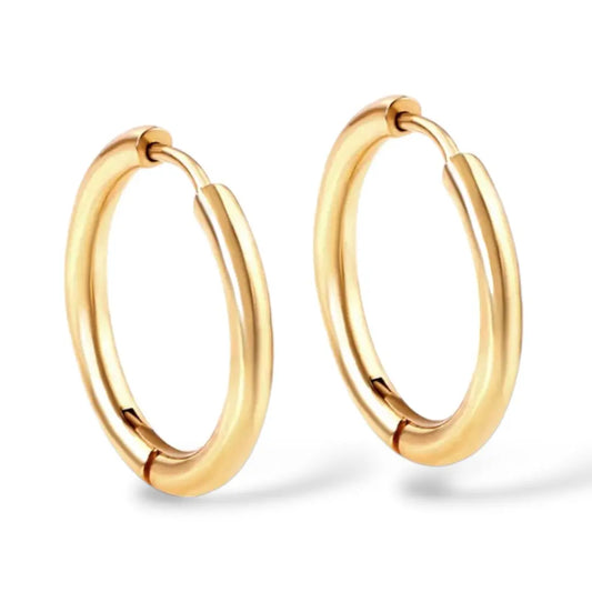Gold huggie hoop earrings - M. Elizabeth