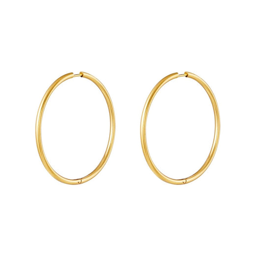 Large gold hoop earrings - M. Elizabeth