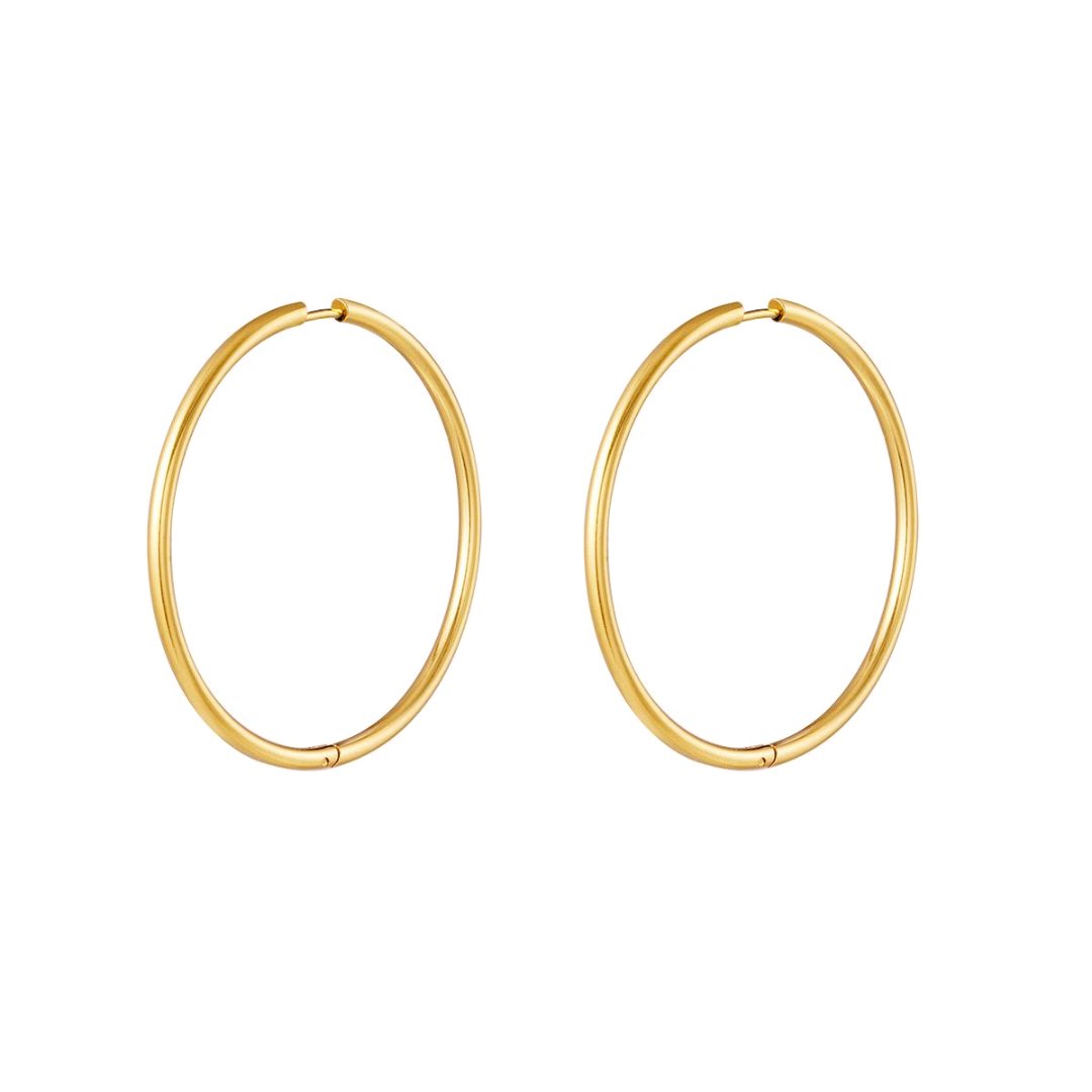 Large gold hoop earrings - M. Elizabeth