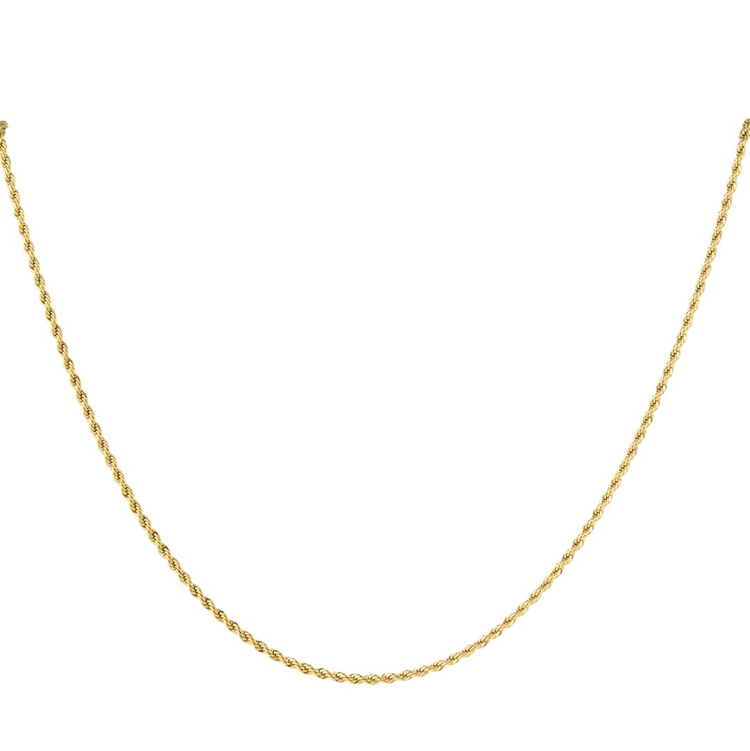 Long twist chain gold necklace - M. Elizabeth