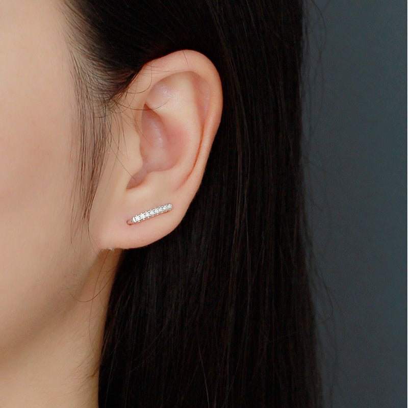 Sterling silver creeper earrings ear climbers - M. Elizabeth
