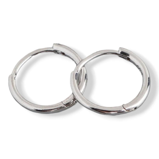 Sterling silver huggie hoop earrings - M. Elizabeth